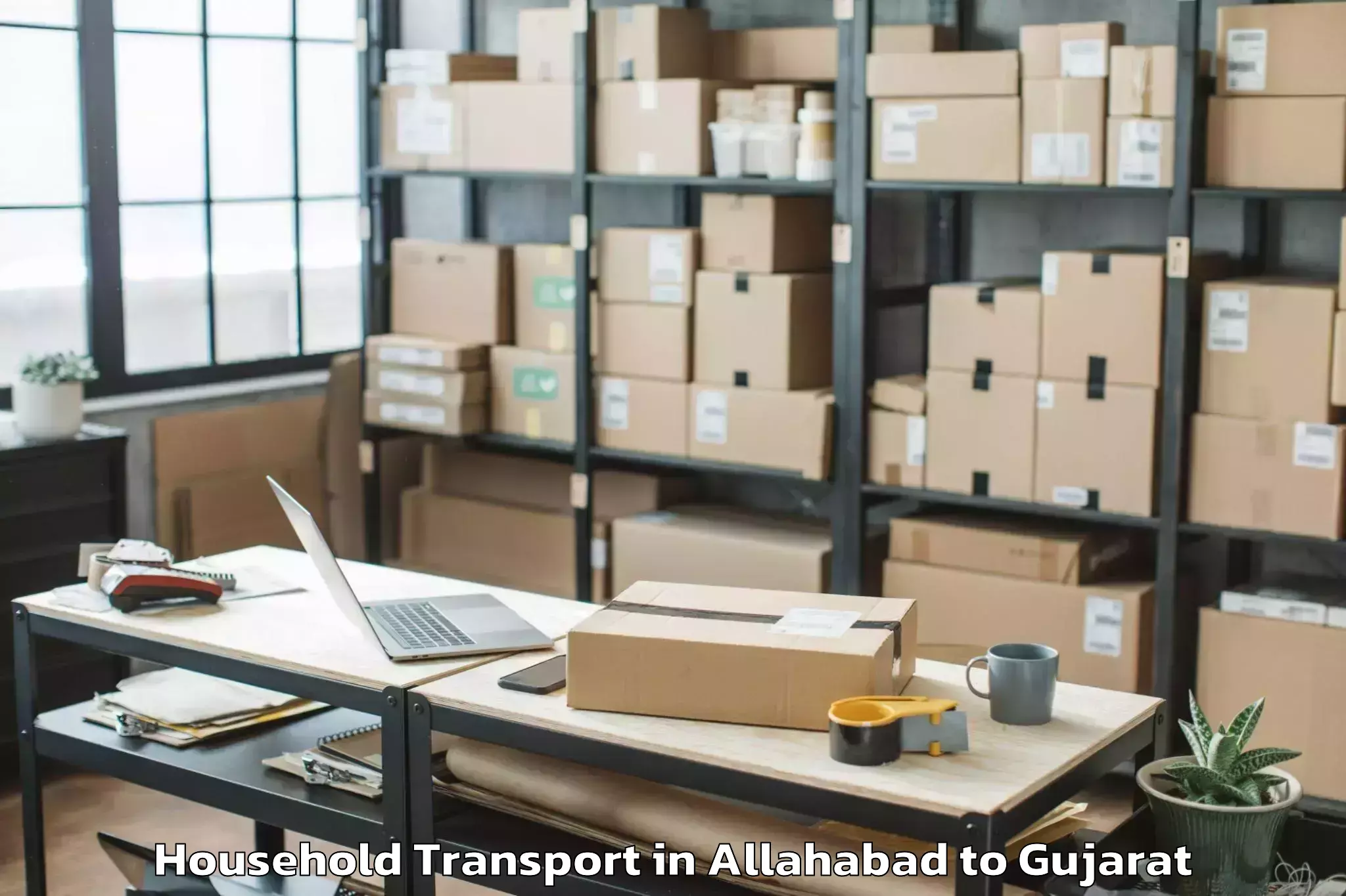 Book Allahabad to Sanand Household Transport Online